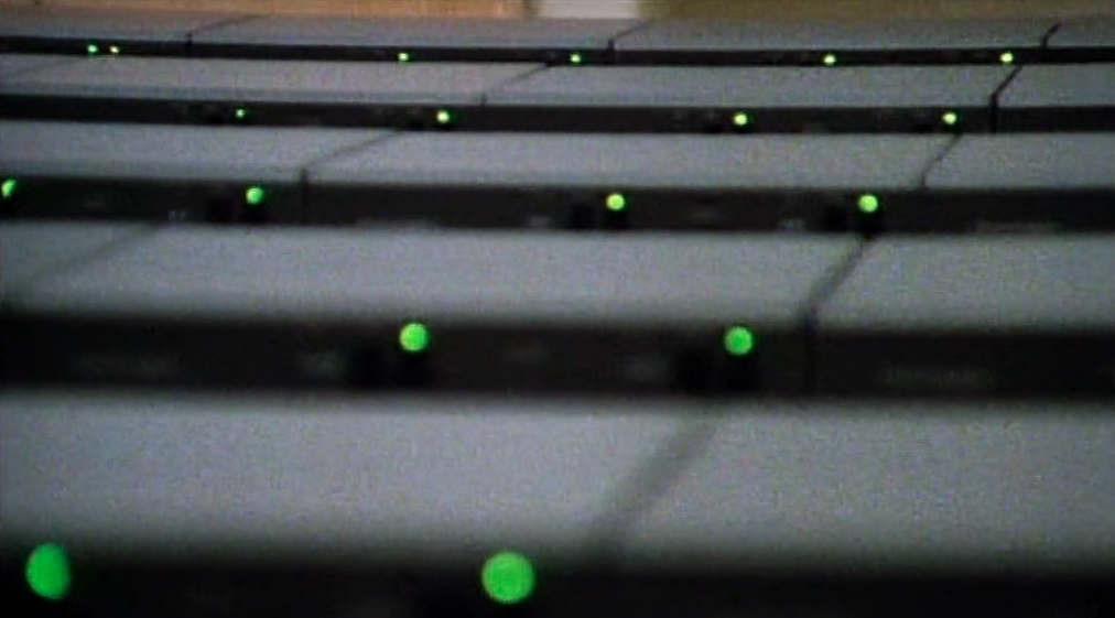 Servers with blinking light